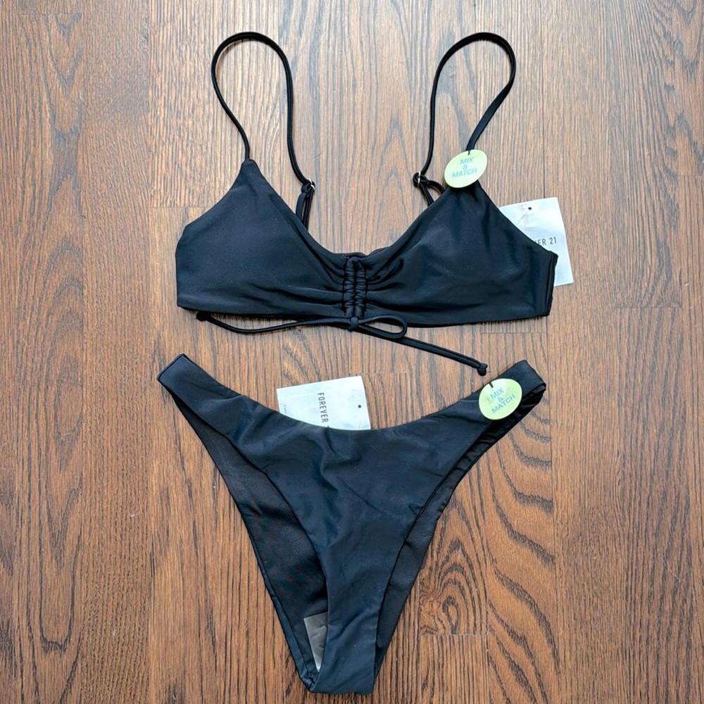 🔥🔥 24 HOUR SALE F-21 all black bikini